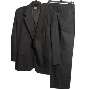 Patrick James H. Freeman & Sons Wool Houndstooth Black Suit Blazer & Pants